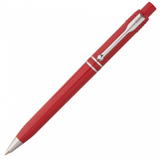 Ручка шариковая Raja Chrome, красная с логотипом в Белгороде заказать по выгодной цене в кибермаркете AvroraStore