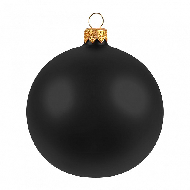Елочный шар Gala Matt в коробке, 8,5 см, черный с логотипом в Белгороде заказать по выгодной цене в кибермаркете AvroraStore