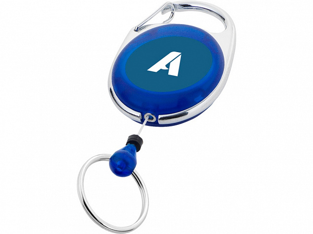 Брелок с роликом Gerlos, синий с логотипом в Белгороде заказать по выгодной цене в кибермаркете AvroraStore