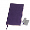 Бизнес-блокнот "Funky" А5, фиолетовый с  серым форзацем, мягкая обложка, в линейку с логотипом в Белгороде заказать по выгодной цене в кибермаркете AvroraStore