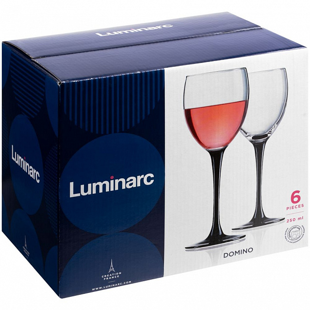 Набор бокалов для вина «Домино» с логотипом в Белгороде заказать по выгодной цене в кибермаркете AvroraStore