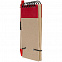 Блокнот на кольцах Eco Note с ручкой, красный с логотипом в Белгороде заказать по выгодной цене в кибермаркете AvroraStore