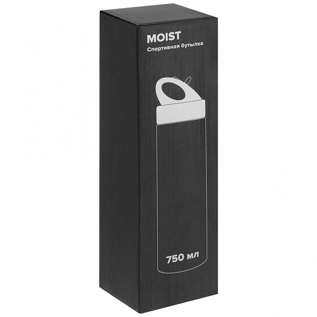 Спортивная бутылка Moist, черная с логотипом в Белгороде заказать по выгодной цене в кибермаркете AvroraStore