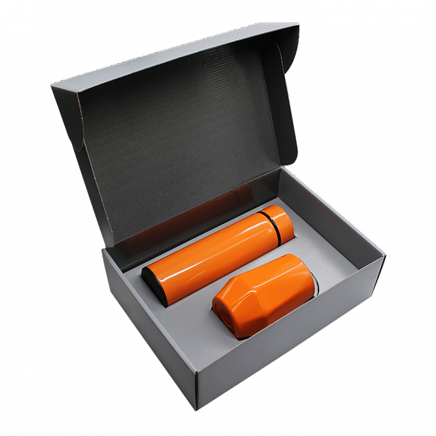 Набор Hot Box E grey (оранжевый) с логотипом в Белгороде заказать по выгодной цене в кибермаркете AvroraStore