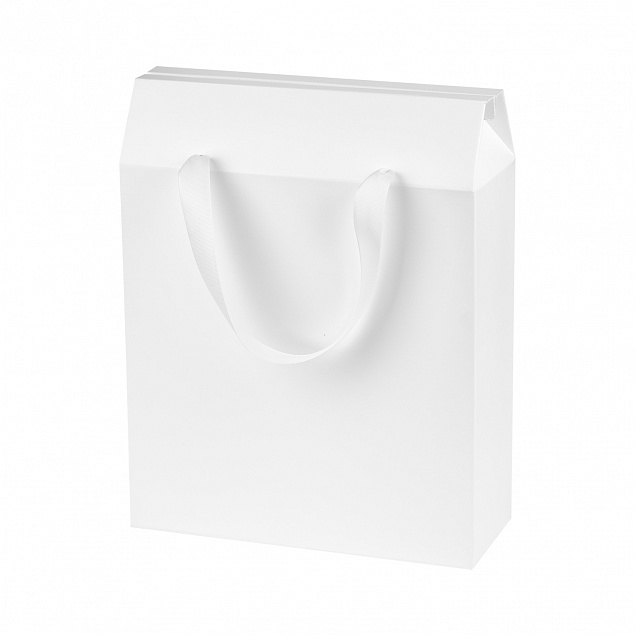 Подарочная коробка-пакет универсальная большая, белая, 295х372х111 мм (с ложементом) с логотипом в Белгороде заказать по выгодной цене в кибермаркете AvroraStore