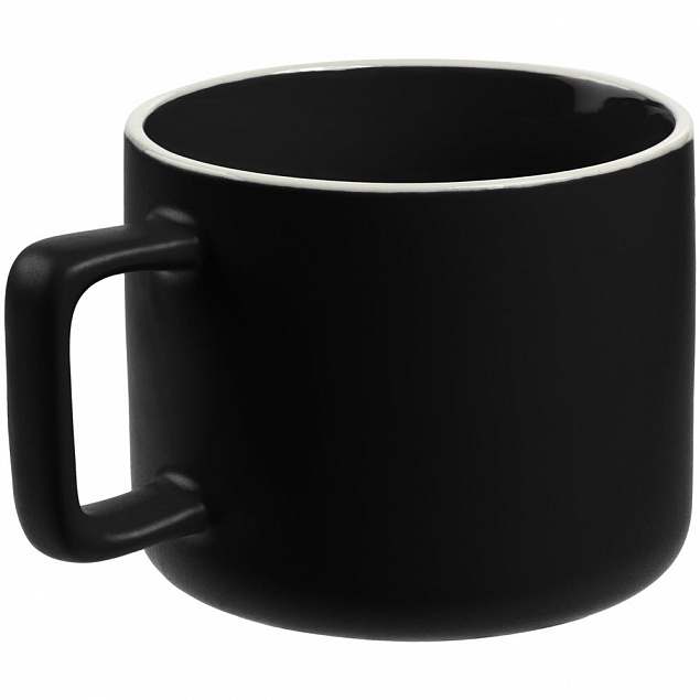 Чашка Fusion, черная с логотипом в Белгороде заказать по выгодной цене в кибермаркете AvroraStore