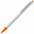 Ручка шариковая Tick, белая с оранжевым с логотипом в Белгороде заказать по выгодной цене в кибермаркете AvroraStore