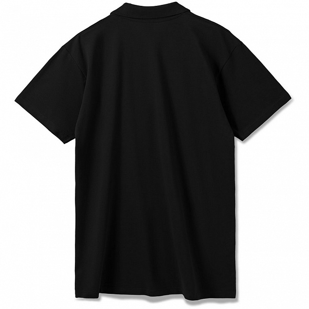 Рубашка поло мужская SUMMER 170, черная с логотипом в Белгороде заказать по выгодной цене в кибермаркете AvroraStore