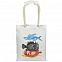 Холщовая сумка с ручками-канатами «Морские обитатели», белая с логотипом в Белгороде заказать по выгодной цене в кибермаркете AvroraStore