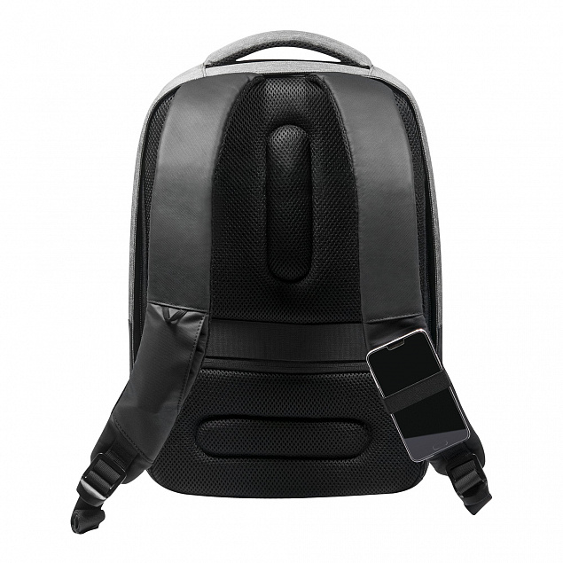 Бизнес рюкзак Portobello с USB разъемом, Leardo Plus, 475х330х150 мм, серый/серый с логотипом в Белгороде заказать по выгодной цене в кибермаркете AvroraStore
