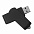 USB flash-карта SWING (8Гб), черный, 6,0х1,8х1,1 см, пластик с логотипом в Белгороде заказать по выгодной цене в кибермаркете AvroraStore
