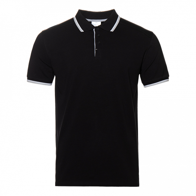 Рубашка поло Рубашка мужская 05 Чёрный с логотипом в Белгороде заказать по выгодной цене в кибермаркете AvroraStore