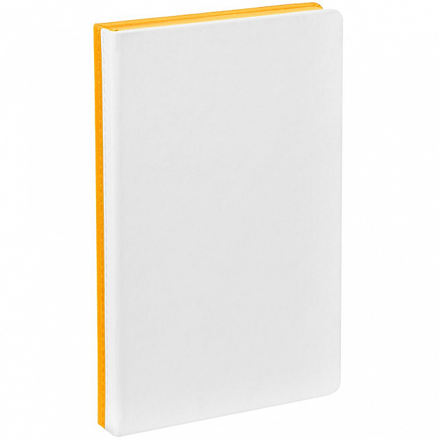 Ежедневник Duplex, недатированный, белый с желтым с логотипом в Белгороде заказать по выгодной цене в кибермаркете AvroraStore