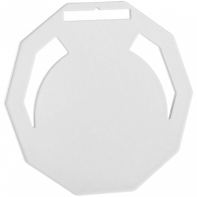 Медаль Steel Deca, белая с логотипом в Белгороде заказать по выгодной цене в кибермаркете AvroraStore