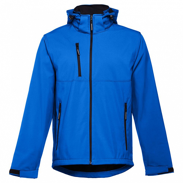 Куртка софтшелл мужская Zagreb, ярко-синяя с логотипом в Белгороде заказать по выгодной цене в кибермаркете AvroraStore