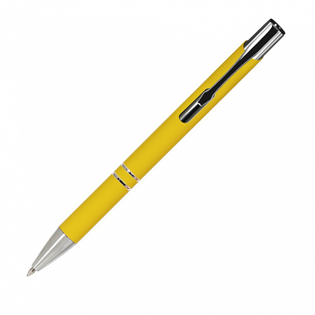 Шариковая ручка Alpha, желтая с логотипом в Белгороде заказать по выгодной цене в кибермаркете AvroraStore