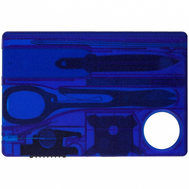 Набор инструментов SwissCard Lite, синий с логотипом в Белгороде заказать по выгодной цене в кибермаркете AvroraStore