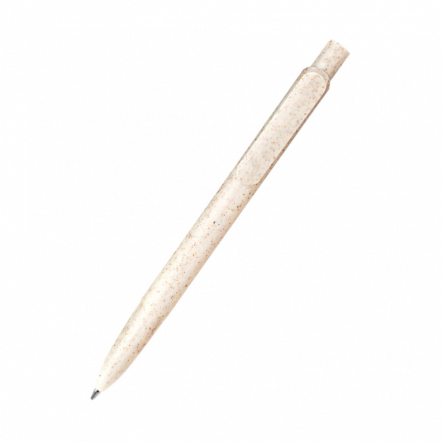 Ручка из биоразлагаемой пшеничной соломы Melanie, белая с логотипом в Белгороде заказать по выгодной цене в кибермаркете AvroraStore