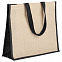 Холщовая сумка для покупок Bagari с черной отделкой с логотипом в Белгороде заказать по выгодной цене в кибермаркете AvroraStore