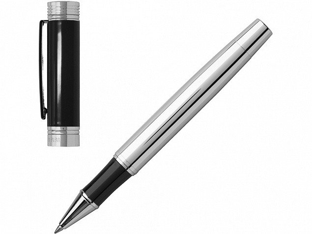 Ручка роллер Zoom Black с логотипом в Белгороде заказать по выгодной цене в кибермаркете AvroraStore