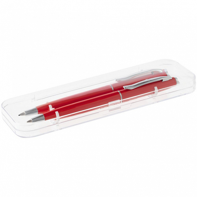 Набор Phrase: ручка и карандаш, красный с логотипом в Белгороде заказать по выгодной цене в кибермаркете AvroraStore