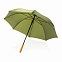 Автоматический зонт-трость с бамбуковой рукояткой Impact из RPET AWARE™, d103 см с логотипом в Белгороде заказать по выгодной цене в кибермаркете AvroraStore