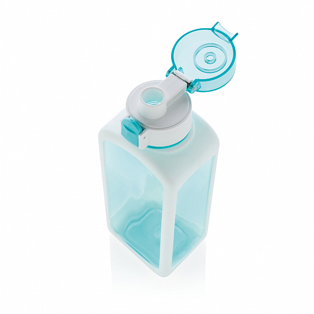 Квадратная вакуумная бутылка для воды, бирюзовый с логотипом в Белгороде заказать по выгодной цене в кибермаркете AvroraStore