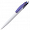 Ручка шариковая Bento, белая с синим с логотипом в Белгороде заказать по выгодной цене в кибермаркете AvroraStore