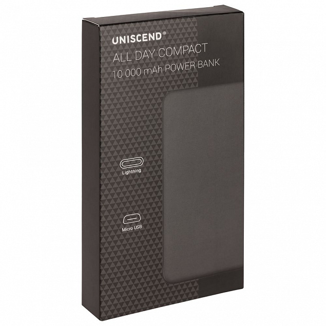 Внешний аккумулятор Uniscend All Day Compact 10 000 мAч, белый с логотипом в Белгороде заказать по выгодной цене в кибермаркете AvroraStore