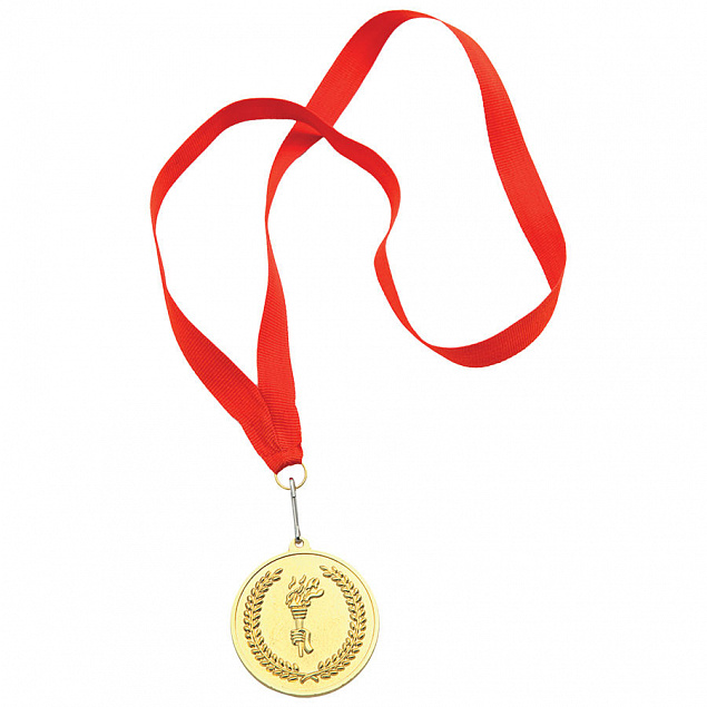 Медаль наградная на ленте  "Золото" с логотипом в Белгороде заказать по выгодной цене в кибермаркете AvroraStore