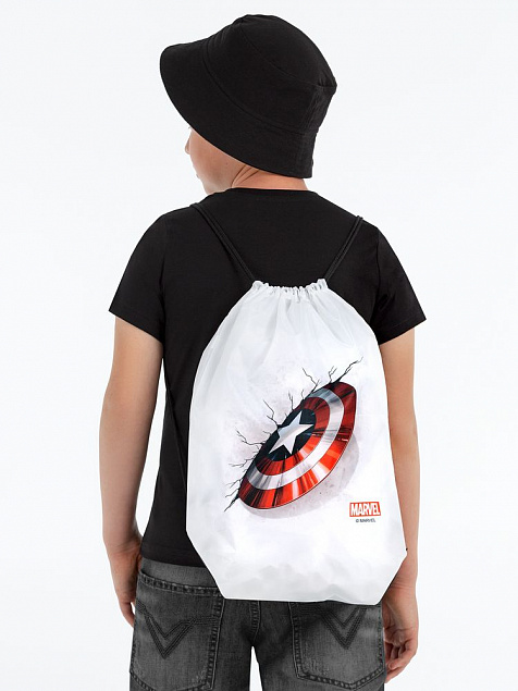 Рюкзак «Щит Капитана Америки», белый с логотипом в Белгороде заказать по выгодной цене в кибермаркете AvroraStore
