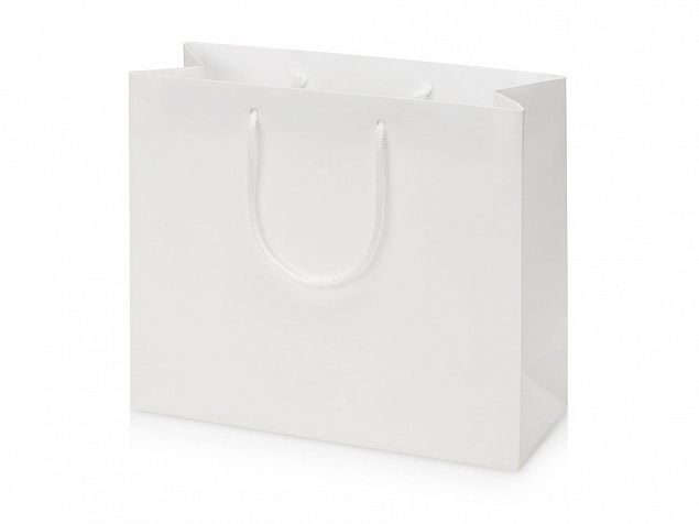 Пакет подарочный Imilit W, белый с логотипом в Белгороде заказать по выгодной цене в кибермаркете AvroraStore