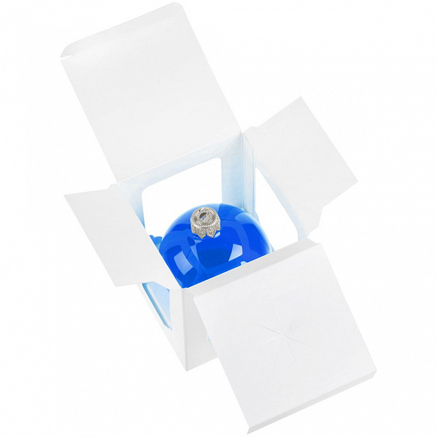 Елочный шар Gala Night в коробке, синий, 6 см с логотипом в Белгороде заказать по выгодной цене в кибермаркете AvroraStore