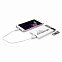 Зарядное устройство с USB–флешкой на 8 ГБ, 2500 mAh, белый с логотипом в Белгороде заказать по выгодной цене в кибермаркете AvroraStore