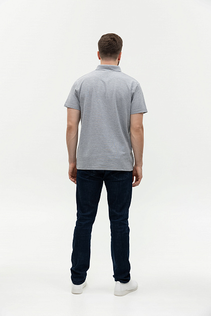 Рубашка поло мужская STAN хлопок/полиэстер 185, 04 Серый меланж с логотипом в Белгороде заказать по выгодной цене в кибермаркете AvroraStore