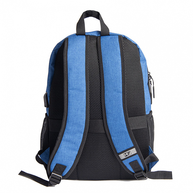Рюкзак PULL, синий/чёрный, 45 x 28 x 11 см, 100% полиэстер 300D+600D с логотипом в Белгороде заказать по выгодной цене в кибермаркете AvroraStore
