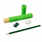 Письменный набор Tubey, карандаш, точилка и ластик, зеленый с логотипом в Белгороде заказать по выгодной цене в кибермаркете AvroraStore