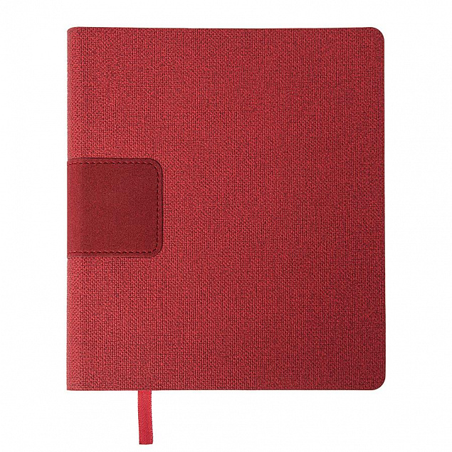 Бизнес-блокнот "Tweedi", 150х180 мм, красный, кремовая бумага, гибкая обложка, в линейку с логотипом в Белгороде заказать по выгодной цене в кибермаркете AvroraStore