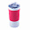 Термокружка вакуумная 'Funny" белая, розовая, силикон с логотипом в Белгороде заказать по выгодной цене в кибермаркете AvroraStore