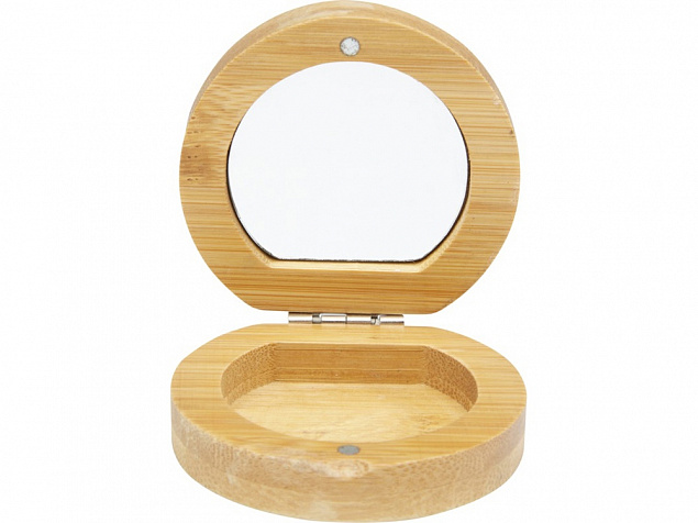Карманное зеркало в бамбуковой раме Afrodit, natural с логотипом в Белгороде заказать по выгодной цене в кибермаркете AvroraStore