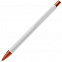 Ручка шариковая Chromatic White, белая с оранжевым с логотипом в Белгороде заказать по выгодной цене в кибермаркете AvroraStore