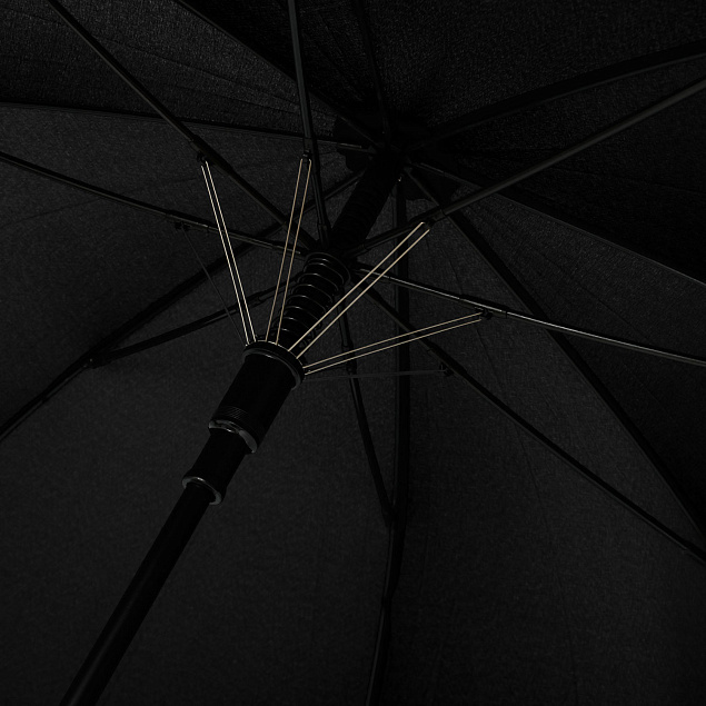 Зонт-трость Torino, черный с логотипом в Белгороде заказать по выгодной цене в кибермаркете AvroraStore
