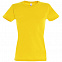 Футболка женская Imperial Women 190, желтая с логотипом в Белгороде заказать по выгодной цене в кибермаркете AvroraStore