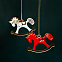 Ёлочная игрушка Лошадка (красный) с логотипом в Белгороде заказать по выгодной цене в кибермаркете AvroraStore