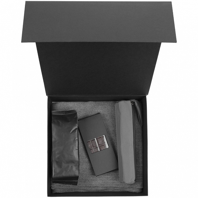 Коробка Quadra, черная с логотипом в Белгороде заказать по выгодной цене в кибермаркете AvroraStore