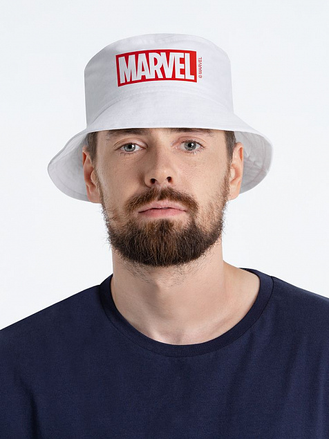 Панама Marvel, белая с логотипом в Белгороде заказать по выгодной цене в кибермаркете AvroraStore