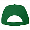 Бейсболка "Fortuna", 5 клиньев,  застежка на липучке, зеленый, 100% полиэстер, плотность 140 г/м2 с логотипом в Белгороде заказать по выгодной цене в кибермаркете AvroraStore
