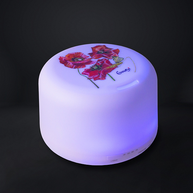 Увлажнитель-ароматизатор воздуха с подсветкой, Aero, 500 ml, белый с логотипом в Белгороде заказать по выгодной цене в кибермаркете AvroraStore
