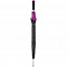 Зонт-трость Highlight, черный с фиолетовым с логотипом в Белгороде заказать по выгодной цене в кибермаркете AvroraStore