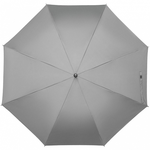 Зонт-трость Manifest со светоотражающим куполом, серый с логотипом в Белгороде заказать по выгодной цене в кибермаркете AvroraStore